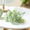 Venta al por mayor transfronteriza de Bolas de Milán Grandes de Plástico Artificial de 5 Cabezas, Flores Artificiales, Flores de Plástico, Plantas Artificiales para Decoración del Hogar, Flores Artificiales