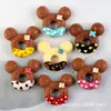 Accesorios de Resina Pegamento Blanco Juguete de Comida Funda para Teléfono Celular Tocado Accesorios para el Cabello DIY Accesorios de Minnie Donut Material de Pinza para Bebé
