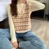 Chaleco de Punto sin Mangas para Abrigo Otoño 2024 Nuevo Estilo Coreano Holgado Casual Versátil Pulóver para Mujer