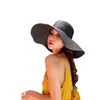 Sombrero de paja de ala ancha para playa en el mar en verano para mujer, sombrero de vacaciones con protección solar para viajes al aire libre, sombrero de sol moderno y versátil