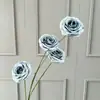 Nuevas flores artificiales de rosa burbuja de 4 cabezas para bodas, decoración de salón de bodas, flores para pasillo, decoración de hotel y hogar, flores artificiales