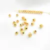Chapado en oro 18K14K, retención de color fuerte, cuentas de calabaza de rayas verticales, cuentas espaciadoras de sandía, accesorios de joyería DIY para pulseras y collares