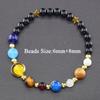Serie Planeta Transfronterizo Pulsera de Piedra Natural Pulsera de los Ocho Planetas Cadena Elástica Joyería con Cuentas Accesorios de Regalo