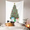 Amazon Más Vendido Tapiz de Árbol de Navidad Pino Tela Decorativa de Pared Comercio Exterior Pequeño Fresco Tela de Fondo para Fiestas Tela Colgante Simple