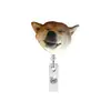 Rollo Acrílico Retráctil Humorístico con Hebilla de Tirar Divertida, Insignia Divertida Fácil de Tirar, Nuevo Diseño de Cabeza de Perro con Clip de Cocodrilo
