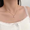 Colar de diamante quadrado 2024 Novos acessórios de outono e inverno Elegante Luz Luxo Nicho Elegante Pescoço Corrente Clavícula Corrente Meninas Alto grau Sense