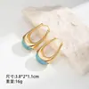 Pendientes de resina de lujo Nala para mujer, pendientes geométricos dorados, diseño de nicho, sensación de alta gama, cierres de oreja versátiles