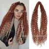 Amazon Aliexpress Lo Más Vendido Peluca Sintética de Dreadlock con Extremos Doblemente Rizados Cabello de Crochet Dreadlock Trenza Deeptwist