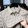 Estilo Novo Primavera e Outono 2025 Moda Casual Masculina Camiseta Estampada Moda Pulôver Camisa Polo Masculina