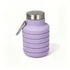 Botella de Agua Deportiva Plegable Popular de Silicona Transfronteriza, Botella de Agua Suave Portátil para Exteriores, Taza de Agua para Ciclismo Resistente al Calor y a Prueba de Fugas