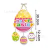 Decoración Creativa de Pascua Transfronteriza Colgante de Puerta Bandera de Conejo Feliz Pascua Colgante de Cuerda Decoración de Fiesta de Pascua