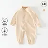 Algodón Suave de Primavera y Otoño Ropa Nueva para Bebé Mameluco de Manga Larga para Recién Nacido Unisex Elástico Traje de Gateo Clase A Ropa para Niños