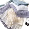 Falda Original de Gasa Perlada Transparente, Estilo Delgado de Longitud Media para Mujer Primavera/Verano con una Caída Fluida y Elegante