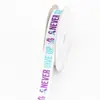 Cinta acanalada Tianyi Meimei de 1 cm con transferencia de calor Cinta de abanico azul Cinta de regalo Varias pulseras de caridad