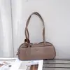 Bolso de Axila para Mujer de Piel de Vaca Roja Bolso de Hombro Original para Viajes Bolso de Mano Bolso Baguette Bolso Bowling Bolso Almohada de Cuero Genuino