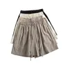 Shorts de maternidad para verano, finos y elegantes, pantalones de cinco puntos de pierna ancha sin soporte para el vientre, pantalones Yamamoto para mujeres embarazadas petite, ropa de verano