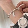 Pulsera Exquisita y Elegante de Cuentas Arcoíris Estilo Coreano para Mujer, Moda y Artística Estilo Ins Nube Corazón Oso Pulsera Joyería Tendencia