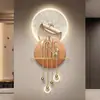 Pintura Decorativa Moderna de Lujo Ligero para Vestíbulo Elefante de Cara a la Puerta Principal Pintura Colgante de Pared Sentido de Gama Alta Pasillo Vestíbulo Lámpara de Pared Tridimensional