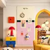 Adesivo de Parede Feltro Vertical Dopamina - Painel de Fundo de Parede para Exibição de Fotos de Entrada de Sala de Estar de Alto Padrão - Decoração de Parede Criativa