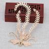 Yiwu color rayo dorado cobre chapado en oro DIY fénix Yu Fei corona de fénix tocado horquilla pieza de flor grande accesorios B3259