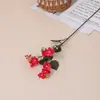 Lujo Ligero Flor Artificial Jazmín Flor Artificial de Interior Decoración Sala de Estar Mesa de Comedor Decoración Floral Decoración Paisajismo Flor de Seda Hogar