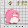 Adesivo de Borracha Macia em PVC Acessórios DIY para Casa Adesivos de Geladeira Desenho Animado Dinossauro Fofo Capa de Celular Acessórios para Bolsa