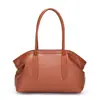 Bolso tote vintage de gran capacidad para mujer, para el principio del otoño, lujo ligero, nicho, patrón de lichi, versátil para llevar al hombro y debajo del brazo