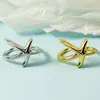 Anillo de Estrella de Mar Inspirado en Estrellas para Mujer, Estilo Minimalista Europeo y Americano, Anillo Ajustable para Dedo Índice, Diseño de Nicho, Joyería de Lujo Ligero Hip-Hop