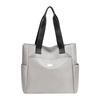 Bolso de Hombro Único para Mujer Estilo Coreano Simple Gran Capacidad Bolso General Multi-Bolsillo Bolso de Tela para Mamá a la Moda Bolso Tote Grande Moderno que Combina con Todo