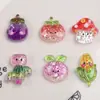 Accesorios de Verduras de Dibujos Animados Transparentes con Recortes de Purpurina Pegamento de Crema para Manualidades DIY Funda de Teléfono Decoraciones de Lentejuelas Materiales Hechos a Mano