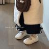 Zapatos Transfronterizos para Niños Pequeños, Zapatos de Invierno para Niñas, Ropa para Exteriores, Zapatos Peludos de Algodón de Doble Capa, Zapatos de Princesa para Niñas con Forro de Felpa