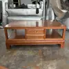 Mesa de centro grande em treliça de abacaxi de madeira maciça para apartamento pequeno mesa de centro retangular mesa de canto jacarandá todo jacarandá dourado mesa lateral de sofá