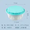 Contenedores de comida redondos desechables a prueba de fugas con tapas de cierre, aptos para llevar, de grado alimenticio y se pueden imprimir con diseños; también disponible como tazones redondos para hot pot y sopa de fideos