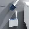 Cepillo para Inodoro sin Taladro Combinación Hogareño Conveniente Montado en Pared Cepillo para Inodoro de Doble Cara Traje de Cuatro Piezas a Presión Nuevo