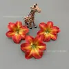 Flor de Hemerocallis de Seda Impresa en 3D Cabeza de Flor Boda Decoración del Hogar Set de Hotel Hecho a Mano Floral Accesorios de Fotografía