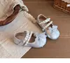 Zapatos de piel para niña, zapatos infantiles de suela blanda, nueva colección otoño 2026, zapatos estilo princesa, bailarinas inspiradas en Chanel, zapatos Mary Jane