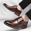 Zapatos de Vestir para Hombre sin Cordones de Comercio Exterior Nuevo Transfronterizos Talla Grande Zapatos Casuales Mocasines de Suela Gruesa Zapatos de Cuero con Cordones para Hombre Dropshipping