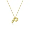 Accesorios para Joyería DIY Acero de Titanio Acero Inoxidable Chapado en Oro de 18K Colgante Mini Letra Burbuja Estilo Ins 2024 Círculo