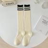Calcetines blancos a rayas JK de estilo japonés para mujer, hasta la pantorrilla, de primavera y otoño, estilo preppy, combinables, largos hasta la rodilla, adelgazantes, de moda.