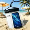 Bolsa de celular à prova d'água com capacidade de tela sensível ao toque, adequada para mergulho, natação e entregadores, bolsa especial à prova de poeira para fontes termais, capa de celular à prova d'água