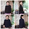 Camisas para Mujer 2026 Primavera y Otoño Estilo Nuevo Guangdong Puning Camisas de Algodón y Lino para Mujer, Tops Elegantes de Alta Gama para Mujeres Petite que Reducen la Edad