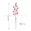 Simulación transfronteriza de suministro navideño Accesorios de rama de flor Planta verde de simulación Decoración navideña Planta de simulación Fruta roja Rama de fruta de baya