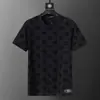 Camiseta de manga curta de alta qualidade, transfronteiriça, corretamente etiquetada, nova, da moda, para o verão, solta, jacquard, comércio exterior europeu e americano