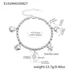 Miduoduo Estilo Océano Pulpo Estrella de Mar Circonita DIY Colgante Multiaccesorio Combinación de Pulsera Joyería de Acero Inoxidable