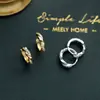 Pendientes de Plata de Ley S925 Nalan con Diamantes Retorcidos Estilo Retro de Hong Kong Apilables Versátiles Populares Pendientes G9467