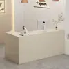 Balcão de Caixa de Canto, Recepção Estilo Creme, Balcão de Bar Pequeno, Balcão Simples, Balcão de Recepção Moderno para Loja de Roupas, Balcão em L