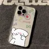 Funda suave de dibujos animados de Perro Blanco Pequeño para Apple 17ProMax/16/15, Funda espacial para iPhone 13/14
