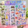 Calcomanías de Dibujos Animados para Niños Hibisco Cuero Calcomanías para Ropa de Niñas Calcomanías para Coche Animal Burbuja Calcomanías para Jardín de Niños