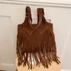 Bolsa de Mano de Lujo Ligero al por Mayor Bolsa Tote con Borla para Mujer 2026 Nuevo Retro Versátil para el Trabajo Bolso de Hombro Único