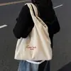 Bolsa Tote Versátil Casual Simples Estilo Japonês Nova para Estudantes Universitárias Bolsa de Ombro Estilo Preguiçoso Retrô
